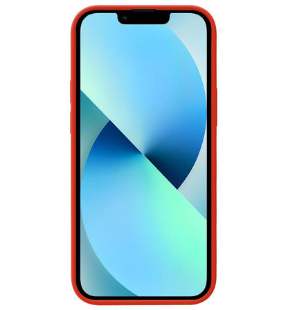 Forterra iPhone 13 Pro Hoesje Siliconen Backcover Lichtgewicht - Rood