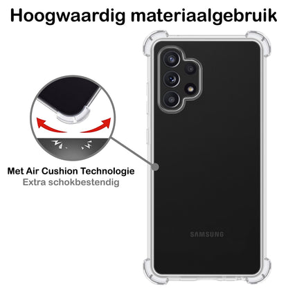 Forterra Samsung A13 4G Hoesje Shockproof Backcover Siliconen - Transparant