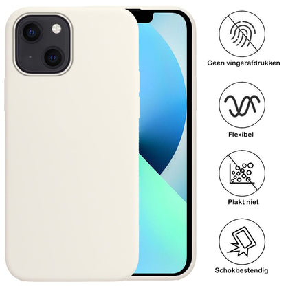 Forterra iPhone 14 Plus Hoesje Siliconen Backcover Lichtgewicht - Wit