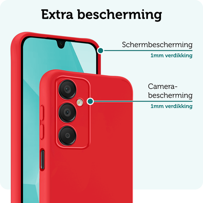 Forterra Samsung A16 Hoesje Siliconen Backcover Lichtgewicht - Rood
