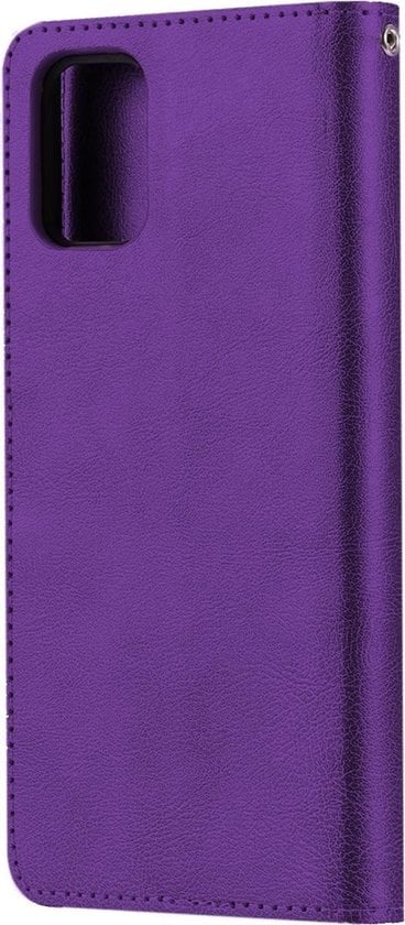Forterra Samsung A51 Hoesje Bookcase Cover met Kaarthouder - Paars