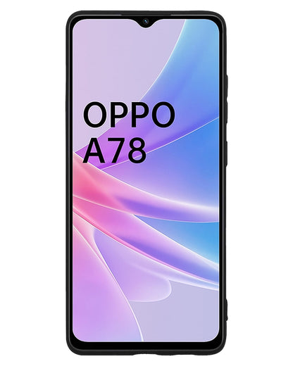 Forterra OPPO A78 5G Hoesje Siliconen Backcover Lichtgewicht - Zwart