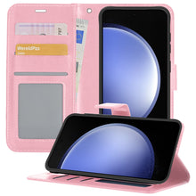Forterra Samsung S23 FE Hoesje Bookcase Cover met Kaarthouder - Lichtroze