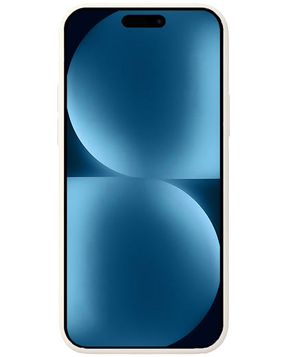 Forterra iPhone 15 Hoesje Siliconen Backcover Lichtgewicht - Wit