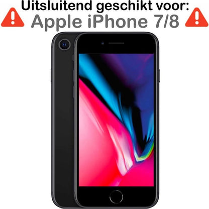 Forterra iPhone 7/8 Hoesje Kaarthouder Backcover Shockproof - Transparant