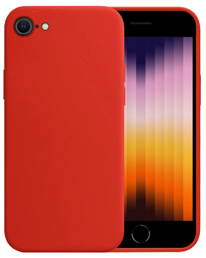 Forterra iPhone SE 2022 Hoesje Siliconen Backcover Lichtgewicht - Rood