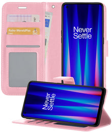 Forterra OnePlus Nord CE 2 Lite Hoesje Bookcase Cover met Kaarthouder - Lichtroze