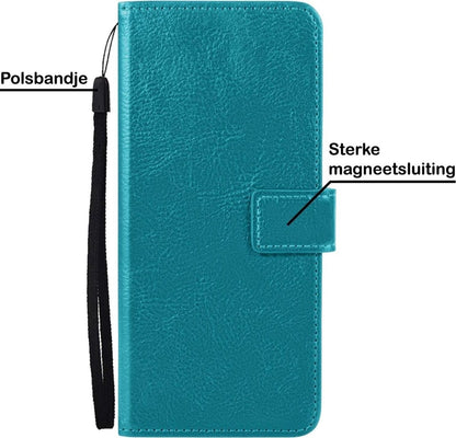 Forterra Samsung A32 5G Hoesje Bookcase Cover met Kaarthouder - Turquoise