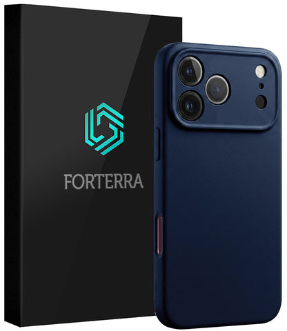 Forterra iPhone 18 Pro Hoesje Siliconen Backcover Lichtgewicht - Donkerblauw