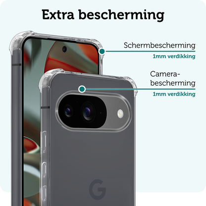 Forterra Google Pixel 9 Hoesje Shockproof Backcover Siliconen - Transparant