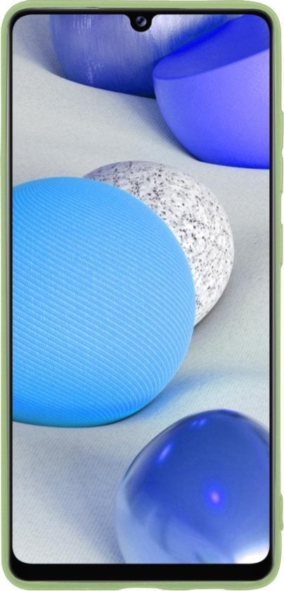 Forterra Samsung A42 Hoesje Siliconen Backcover Lichtgewicht - Groen