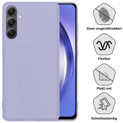 Forterra Samsung A54 Hoesje Siliconen Backcover Lichtgewicht - Lila