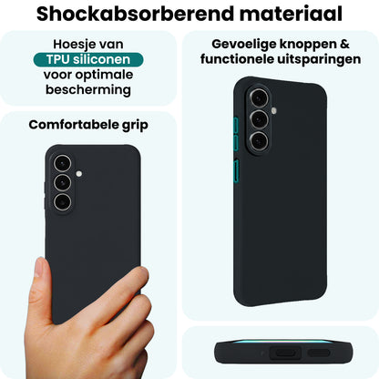 Forterra Samsung A27 Hoesje Siliconen Backcover Lichtgewicht - Donkerblauw