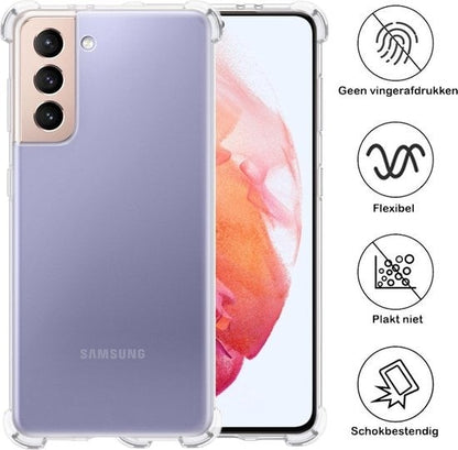 Forterra Samsung S21 Plus Hoesje Shockproof Backcover Siliconen - Transparant