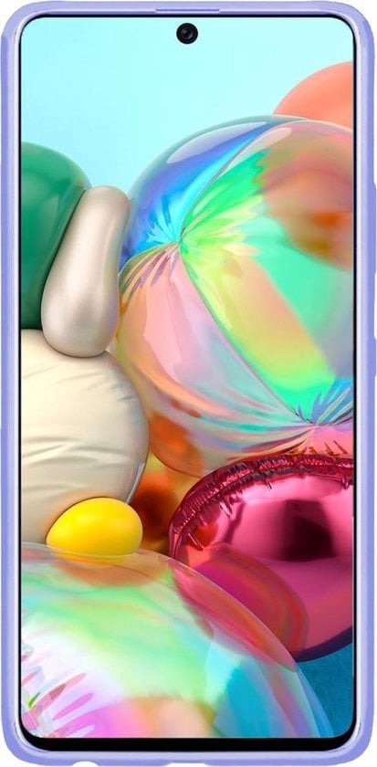 Forterra Samsung A71 Hoesje Siliconen Backcover Lichtgewicht - Lila