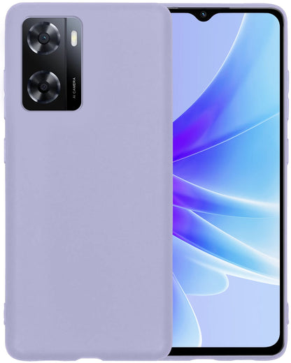 Forterra OPPO A57s Hoesje Siliconen Backcover Lichtgewicht - Lila