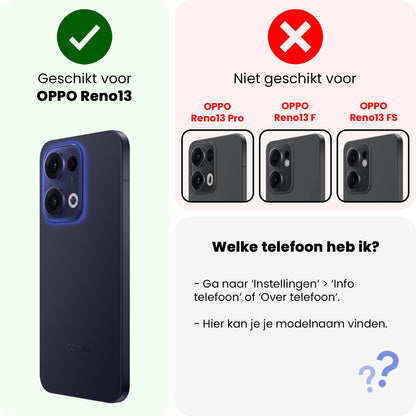Forterra OPPO Reno 13 Hoesje Shockproof Backcover Siliconen - Transparant