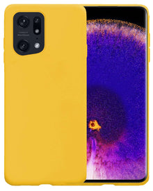Forterra OPPO Find X5 Hoesje Siliconen Backcover Lichtgewicht - Geel