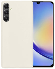 Forterra Samsung A34 Hoesje Siliconen Backcover Lichtgewicht - Wit