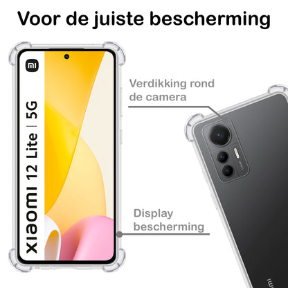 Forterra Xiaomi 12 Lite Hoesje Shockproof Backcover Siliconen - Transparant