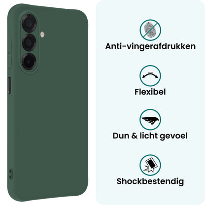 Forterra Samsung A26 Hoesje Siliconen Backcover Lichtgewicht - Donkergroen