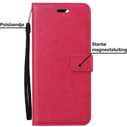 Forterra OnePlus Nord CE 3 Lite Hoesje Bookcase Cover met Kaarthouder - Donkerroze