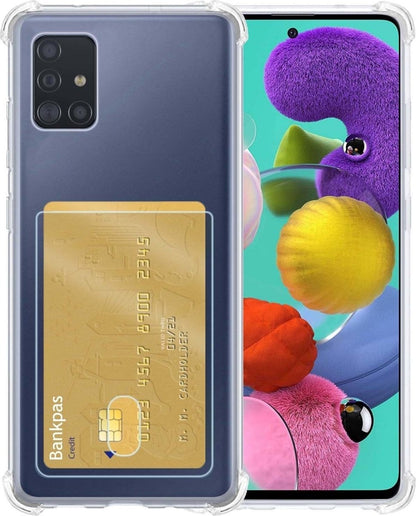 Forterra Samsung A71 Hoesje Kaarthouder Backcover Shockproof - Transparant