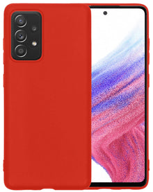 Forterra Samsung A53 Hoesje Siliconen Backcover Lichtgewicht - Rood