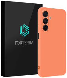 Forterra Samsung A17 Hoesje Siliconen Backcover Lichtgewicht - Perzik