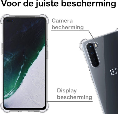 Forterra OnePlus Nord Hoesje Shockproof Backcover Siliconen - Transparant