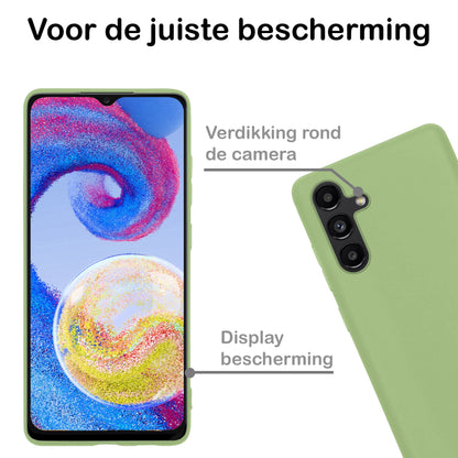 Forterra Samsung A04s Hoesje Siliconen Backcover Lichtgewicht - Groen