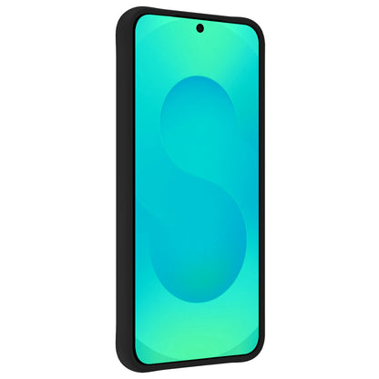 Forterra Samsung S25 Edge Hoesje Siliconen Backcover Lichtgewicht - Zwart