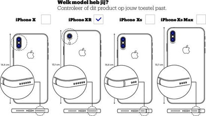 Forterra iPhone XR Hoesje Bookcase Cover met Kaarthouder - Rood