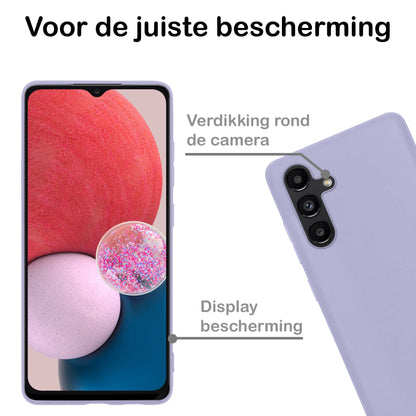 Forterra Samsung A13 5G Hoesje Siliconen Backcover Lichtgewicht - Lila