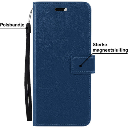 Forterra Samsung S23 Ultra Hoesje Bookcase Cover met Kaarthouder - Donkerblauw