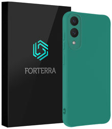Forterra Samsung S25 Edge Hoesje Siliconen Backcover Lichtgewicht - Donkergroen