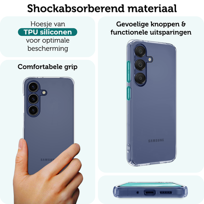 Forterra Samsung A16 Hoesje Siliconen Backcover Lichtgewicht - Transparant