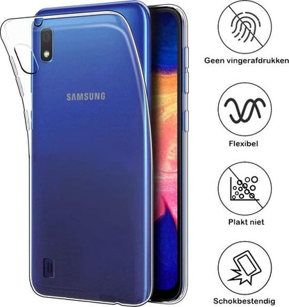 Forterra Samsung M10/A10 Hoesje Siliconen Backcover Lichtgewicht - Transparant
