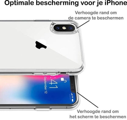 Forterra iPhone Xs Max Hoesje Siliconen Backcover Lichtgewicht - Transparant