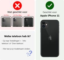 Forterra iPhone 11 Hoesje Kaarthouder met Koord Backcover Shockproof - Transparant