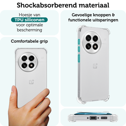 Forterra OnePlus 13R Hoesje Shockproof Backcover Siliconen - Transparant