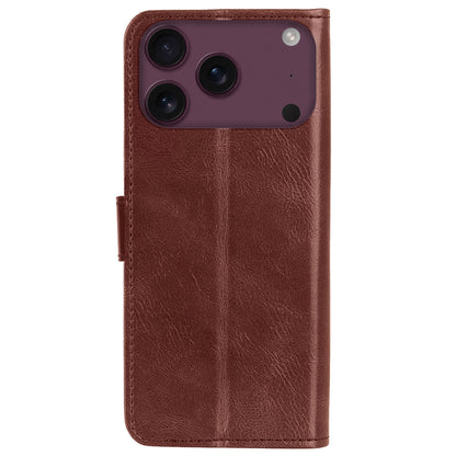 Forterra iPhone 18 Pro Hoesje Bookcase Cover met Kaarthouder - Bruin