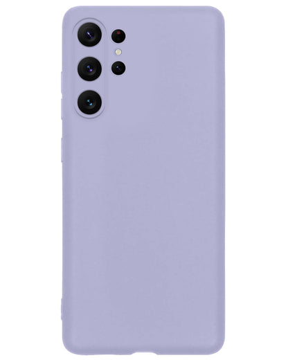 Forterra Samsung S23 Ultra Hoesje Siliconen Backcover Lichtgewicht - Lila
