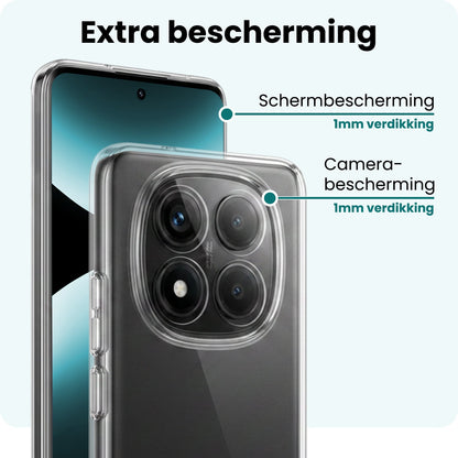 Forterra Xiaomi Redmi Note 14 Pro Hoesje Siliconen Backcover Lichtgewicht - Transparant
