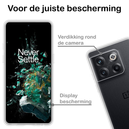 Forterra OnePlus 10T Hoesje Siliconen Backcover Lichtgewicht - Transparant