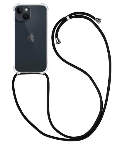 Forterra iPhone 15 Hoesje met Koord Backcover Shockproof - Transparant