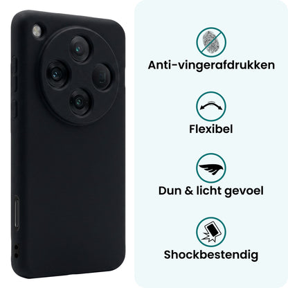 Forterra OPPO Find X8 Pro Hoesje Siliconen Backcover Lichtgewicht - Zwart