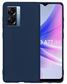 Forterra OPPO A77 Hoesje Siliconen Backcover Lichtgewicht - Donkerblauw