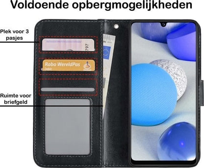 Forterra Samsung A42 Hoesje Bookcase Cover met Kaarthouder - Zwart