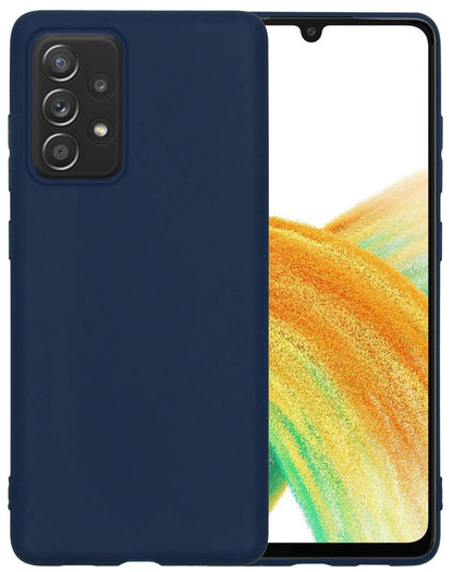 Forterra Samsung A33 Hoesje Siliconen Backcover Lichtgewicht - Donkerblauw